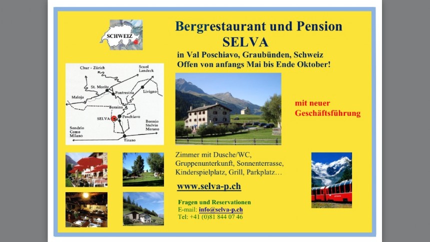 Flyer Pensione Selva Seite 1